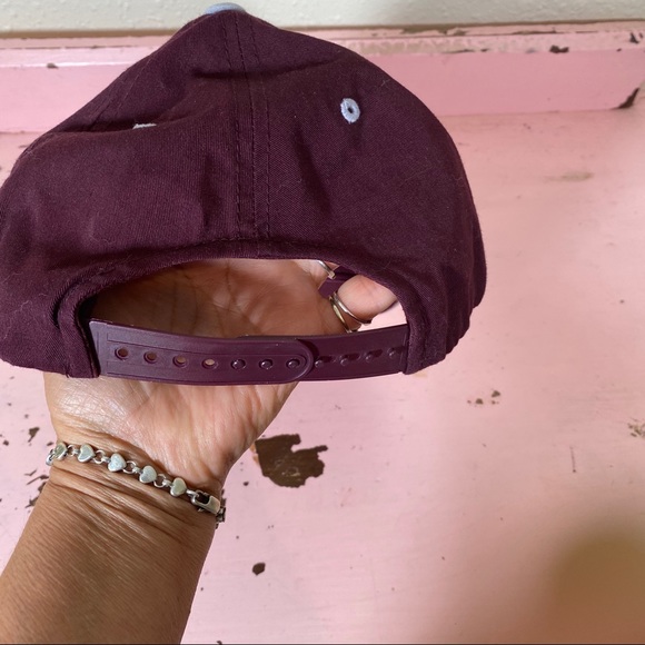 ATM cap burgundy and gray hat ball cap - Picture 2 of 4